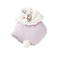 HKM-1763517 Bunny Embroidered Pet Coat with Ruffled Collar and Fluffy Tail in Lavender and Yellow