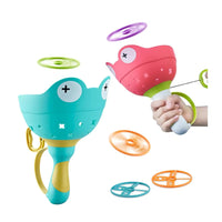 HKM-176403 String Pull Frog Flying Saucer Launcher - Outdoor Flying Toy for Kids Age 5 and Up