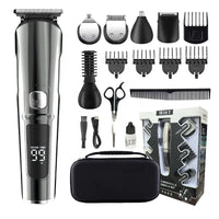 HKM-176467 11-in-1 Men's Grooming Kit, IPX6 Waterproof Rechargeable Hair Trimmer for Nose and Beard