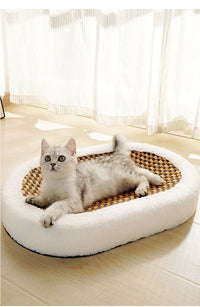 HKM-1764925 Wear-resistant Oval Sisal Cat Scratch Board and Pet Bed