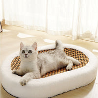 HKM-1764925 Wear-resistant Oval Sisal Cat Scratch Board and Pet Bed