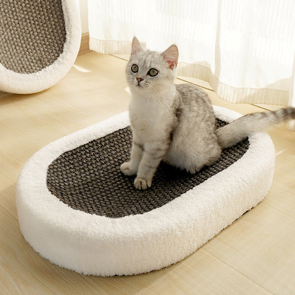 HKM-1764925 Wear-resistant Oval Sisal Cat Scratch Board and Pet Bed