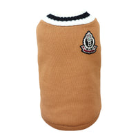 HKM-1765309 Cozy Knitted V-Neck Vest for Pets in Wine Red, Green, Khaki, Gray - Multiple Sizes Available