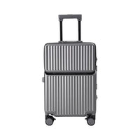 HKM-176531 Compact 20-Inch Modern Carry-On Suitcase with Cup Holder and Lightweight PC & ABS Design