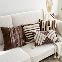 HKM-176531 Moroccan Ethnic Handmade Cotton Throw Pillow Cover - Bohemian Style, Various Sizes
