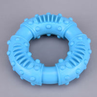 HKM-1765565 Interactive Rubber Dog Chew Toy - Molar Teeth Cleaning Circle, Assorted Colors