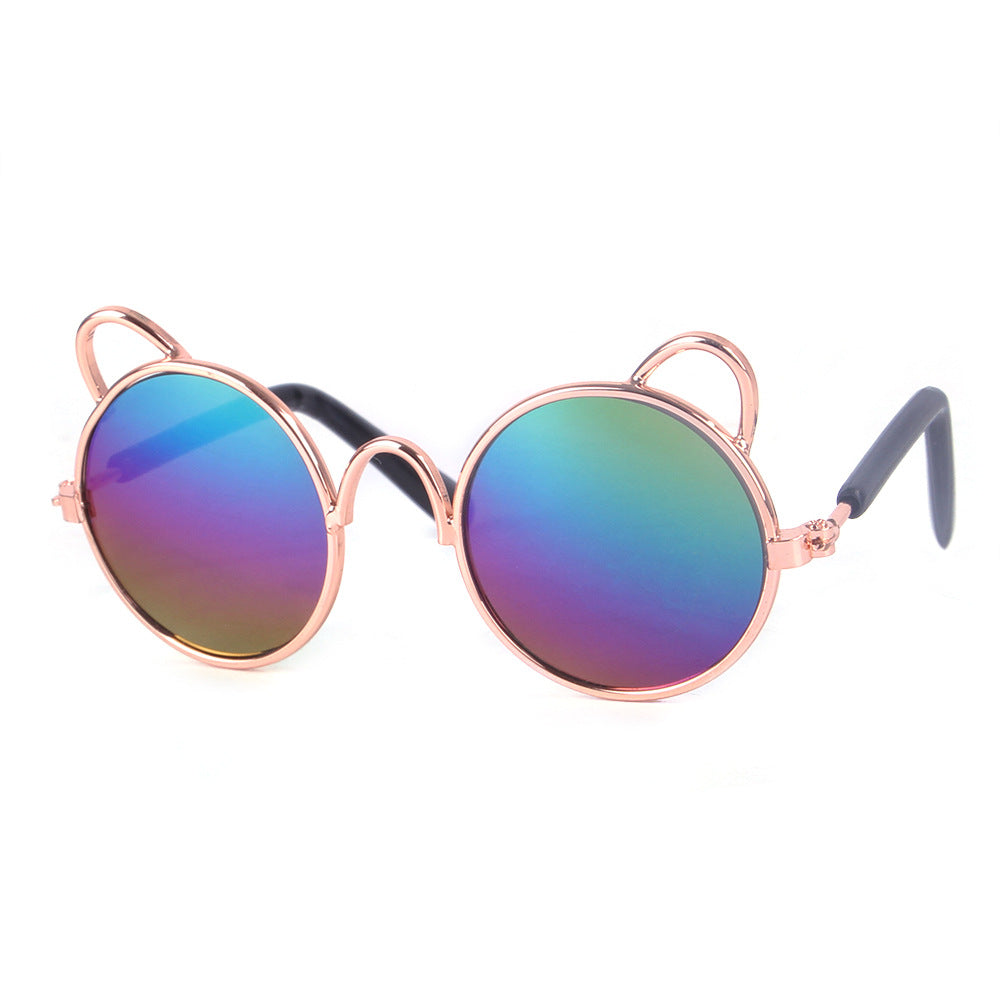 HKM-1766333 Cute Metal Sunglasses for Cats and Dogs - Casual Pet Accessory