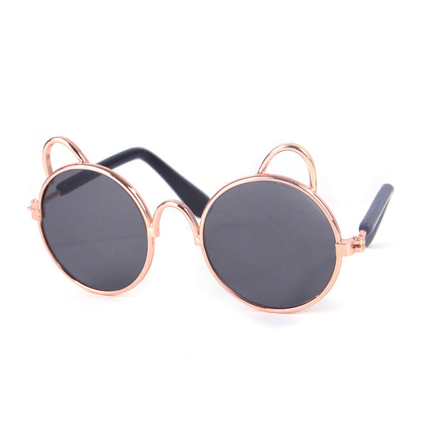 HKM-1766333 Cute Metal Sunglasses for Cats and Dogs - Casual Pet Accessory