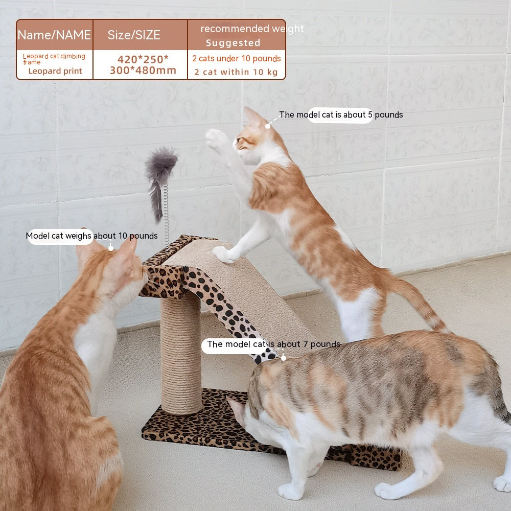 HKM-1767997 Leopard Print Corrugated Cat Scratch Board with Replaceable Scratch Surface