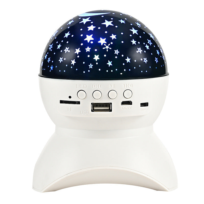HKM-176851 Bluetooth Audio Projector Speaker with Colorful LED Lights - 6W, 2.1 Channel, Portable for KTV and Parties