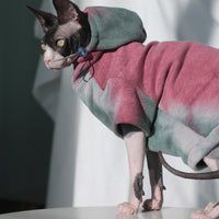 HKM-1769789 Hooded Tie-Dye Sweater for Pets - Cotton Warmth for Cats and Dogs in Autumn/Winter
