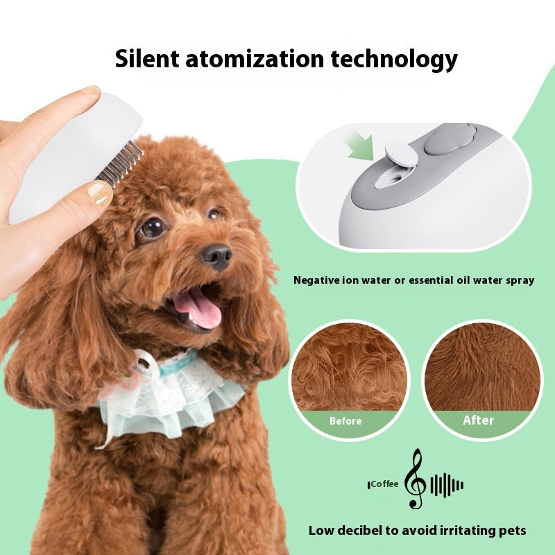 HKM-1770301 Pet Massage Comb with Cleaning Spray for Cats - Rechargeable Device in Multiple Colors