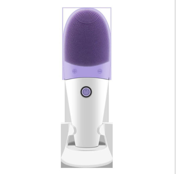 HKM-177043 Ultrasonic Silicone Facial Cleansing Device with Wireless Charging and Vibrating Pore Cleaner