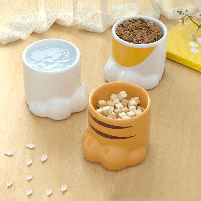 HKM-1770685 High Neck Ceramic Cat and Dog Bowl with Large Capacity for Comfortable Feeding