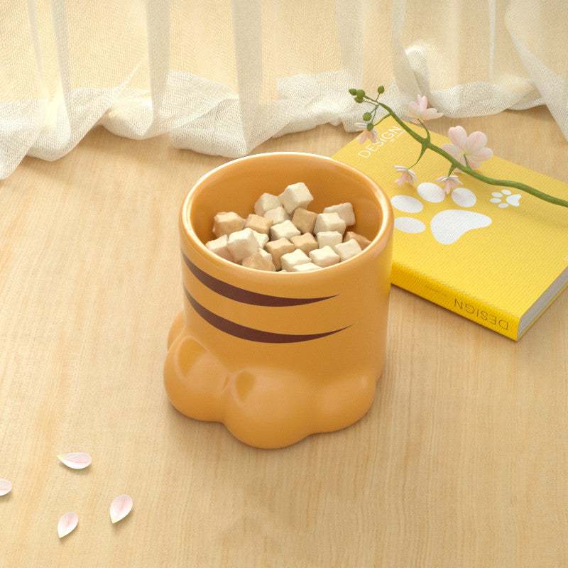 HKM-1770685 High Neck Ceramic Cat and Dog Bowl with Large Capacity for Comfortable Feeding