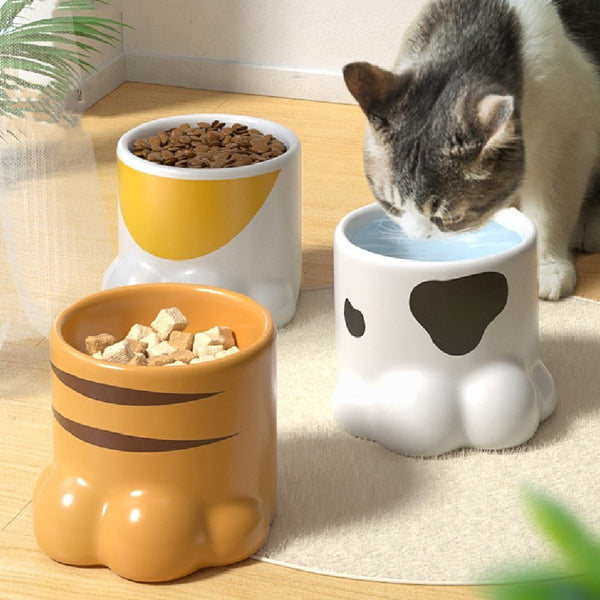 HKM-1770685 High Neck Ceramic Cat and Dog Bowl with Large Capacity for Comfortable Feeding