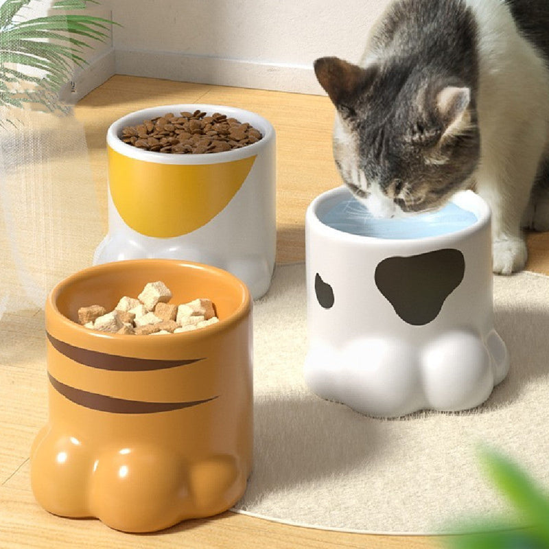 HKM-1770685 High Neck Ceramic Cat and Dog Bowl with Large Capacity for Comfortable Feeding
