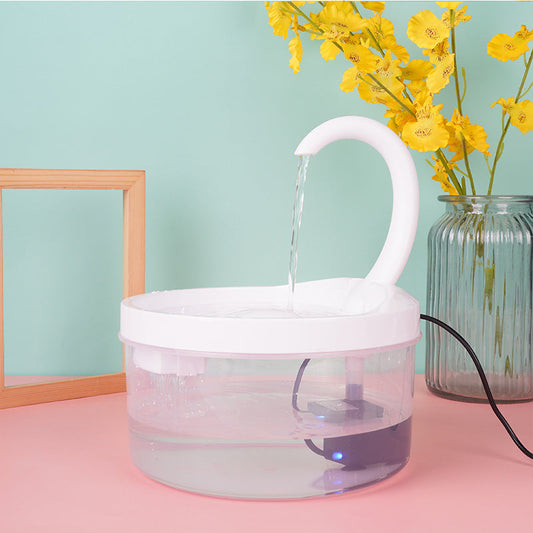 HKM-177171 USB Powered Automatic Drinking Fountain for Cats and Dogs with High-Efficiency Filtration System and LED Night Light