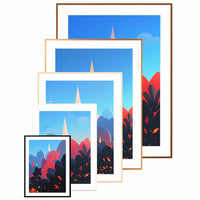 HKM-177171 Wooden Photo Frames in Black and White for Various Picture Sizes 3.5x5 to 12x16
