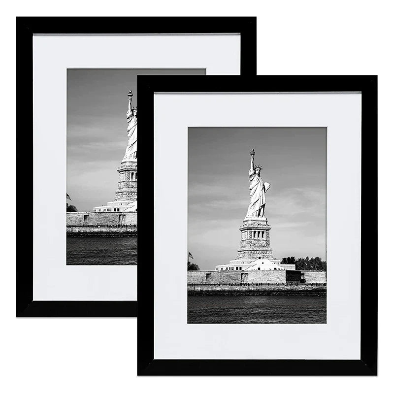 HKM-177171 Wooden Photo Frames in Black and White for Various Picture Sizes 3.5x5 to 12x16