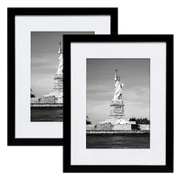 HKM-177171 Wooden Photo Frames in Black and White for Various Picture Sizes 3.5x5 to 12x16