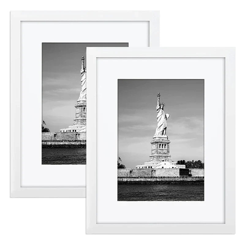 HKM-177171 Wooden Photo Frames in Black and White for Various Picture Sizes 3.5x5 to 12x16