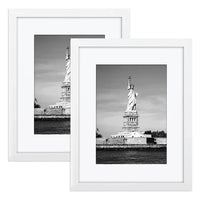 HKM-177171 Wooden Photo Frames in Black and White for Various Picture Sizes 3.5x5 to 12x16