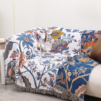 HKM-177299 Cotton Sofa Cover with Floral and Plant Design, 200cm x 230cm