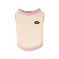 HKM-1775037 Colour Blocked Polyester Dog Shirt - Powder Blue & Green Orange, Fashion Minimalist Style