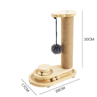 HKM-1775293 Solid Wood Cat Turntable with Variety of Engaging Toys for Adult Cats and Kittens