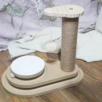 HKM-1775293 Solid Wood Cat Turntable with Variety of Engaging Toys for Adult Cats and Kittens