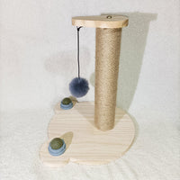 HKM-1775293 Solid Wood Cat Turntable with Variety of Engaging Toys for Adult Cats and Kittens