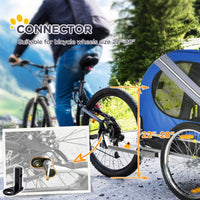 HKM-1775933 Pet Bike Trailer with Easy Folding Frame, 20" Wheels, 3 Entrances, and Mesh Screen for Off-Road Adventures