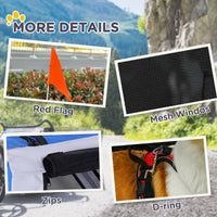 HKM-1775933 Pet Bike Trailer with Easy Folding Frame, 20" Wheels, 3 Entrances, and Mesh Screen for Off-Road Adventures