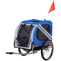 HKM-1775933 Pet Bike Trailer with Easy Folding Frame, 20" Wheels, 3 Entrances, and Mesh Screen for Off-Road Adventures