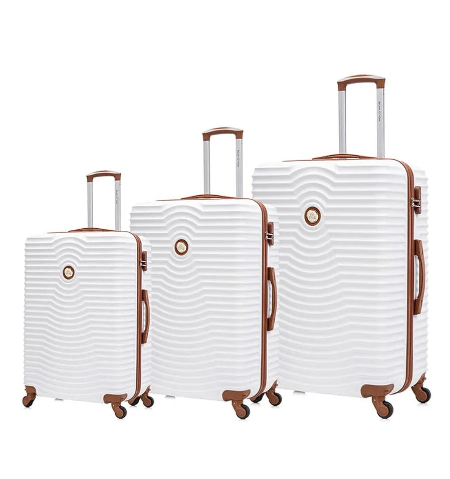 HKM-177683 Lightweight Durable 3-Piece Travel Suitcase Set - Trolley Luggage Bags for Effortless Travel
