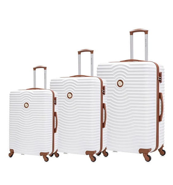HKM-177683 Lightweight Durable 3-Piece Travel Suitcase Set - Trolley Luggage Bags for Effortless Travel