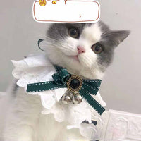 HKM-1777853 Lace Trim Pet Scarf for Dogs and Cats in Various Colors and Sizes