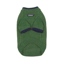 HKM-1778237 Contrast Color Two-Legged Fall Winter Pet Sweater in Flower Green Yellow, Apricot Yellow, Crown Blue - Available in S to XXL