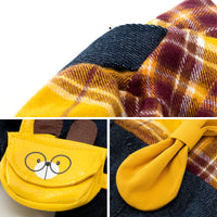 HKM-1778621 Casual Yellow Cotton Dog Backpack for Autumn - Multiple Sizes Available