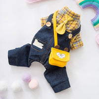 HKM-1778621 Casual Yellow Cotton Dog Backpack for Autumn - Multiple Sizes Available