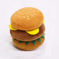 HKM-1779901 Plush Cat Toy Set - Cute French Fries & Hamburger Design, Soft Pet Supplies