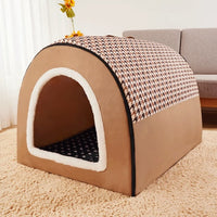 HKM-1780285 Universal Large Dog House for All Seasons - Detachable Design with Cozy Blankets