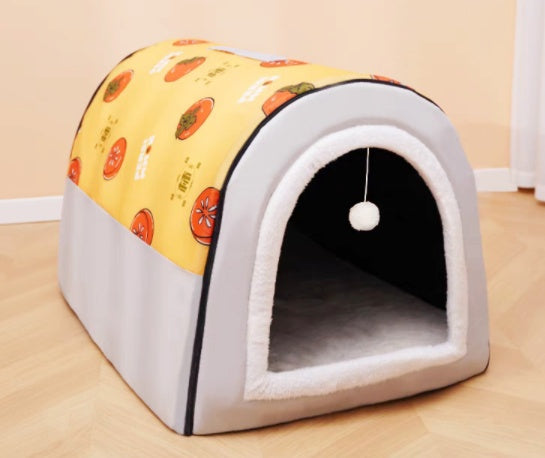 HKM-1780285 Universal Large Dog House for All Seasons - Detachable Design with Cozy Blankets