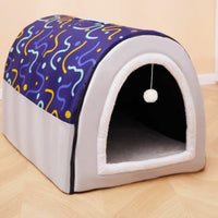 HKM-1780285 Universal Large Dog House for All Seasons - Detachable Design with Cozy Blankets