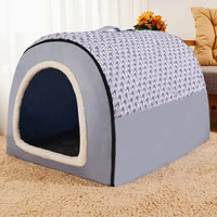 HKM-1780285 Universal Large Dog House for All Seasons - Detachable Design with Cozy Blankets