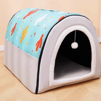 HKM-1780285 Universal Large Dog House for All Seasons - Detachable Design with Cozy Blankets