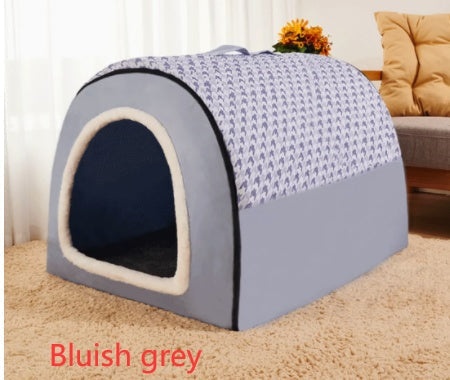 HKM-1780285 Universal Large Dog House for All Seasons - Detachable Design with Cozy Blankets