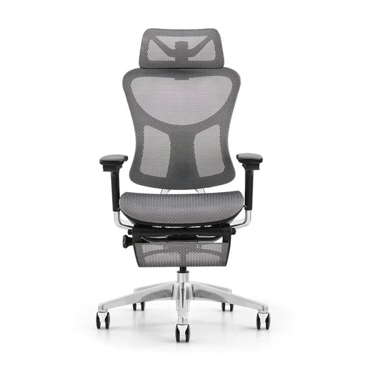 HKM-178067 Ergonomic Mesh Swivel Recliner Office Chair with Footrest for Managers and Executives