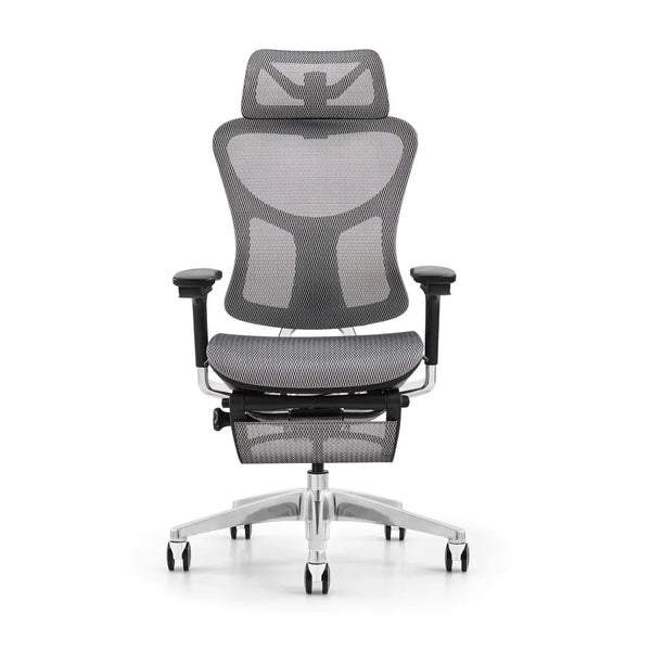 HKM-178067 Ergonomic Mesh Swivel Recliner Office Chair with Footrest for Managers and Executives